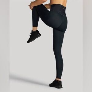 Tommie Copper Black Leggings with Back Support 4XL